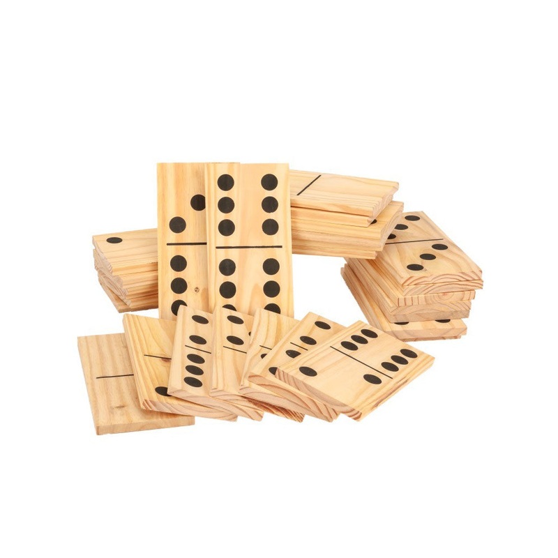 Large 30cm Wooden Dominoes Set