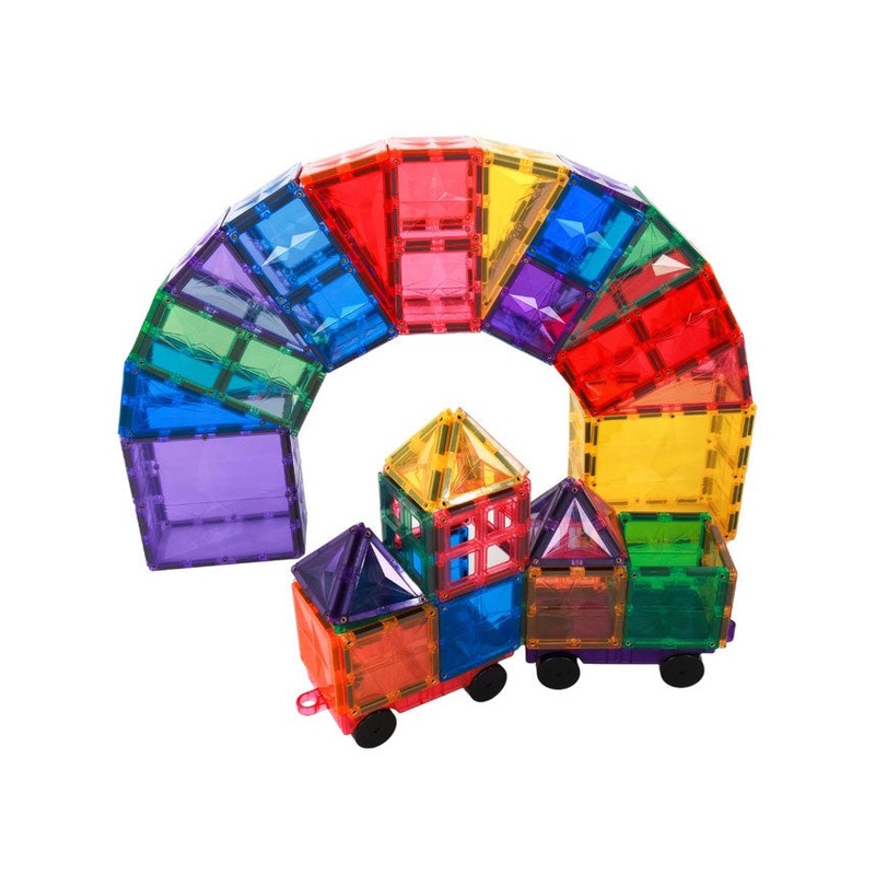 Rainbow Magnetic Tiles Building Set – 182 Pieces