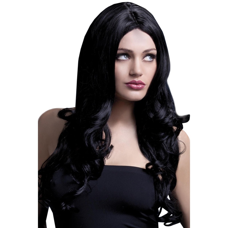 Rhianne Womens Curly Black Fashion Wig