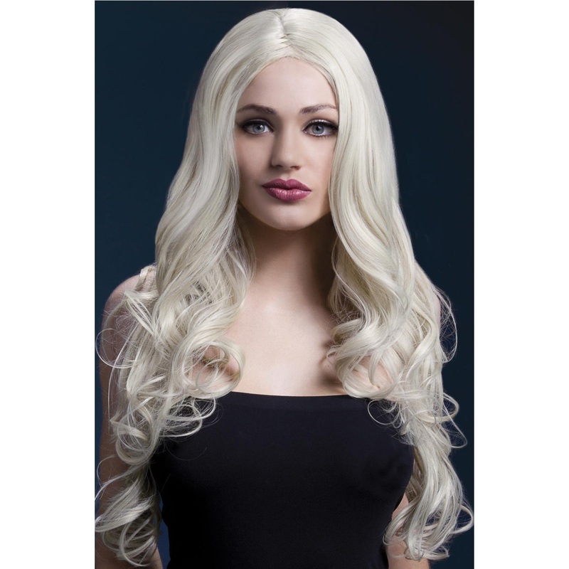 Rhianne Womens Curly Light Blonde Fashion Wig
