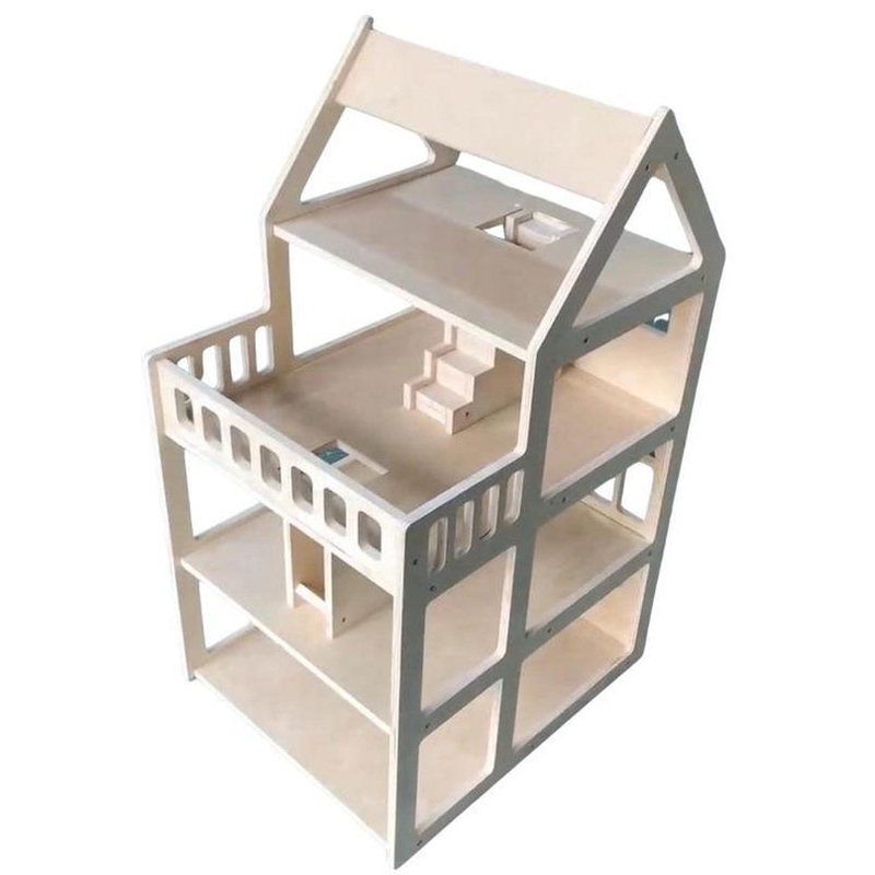 Tall Wooden Dollhouse for Children