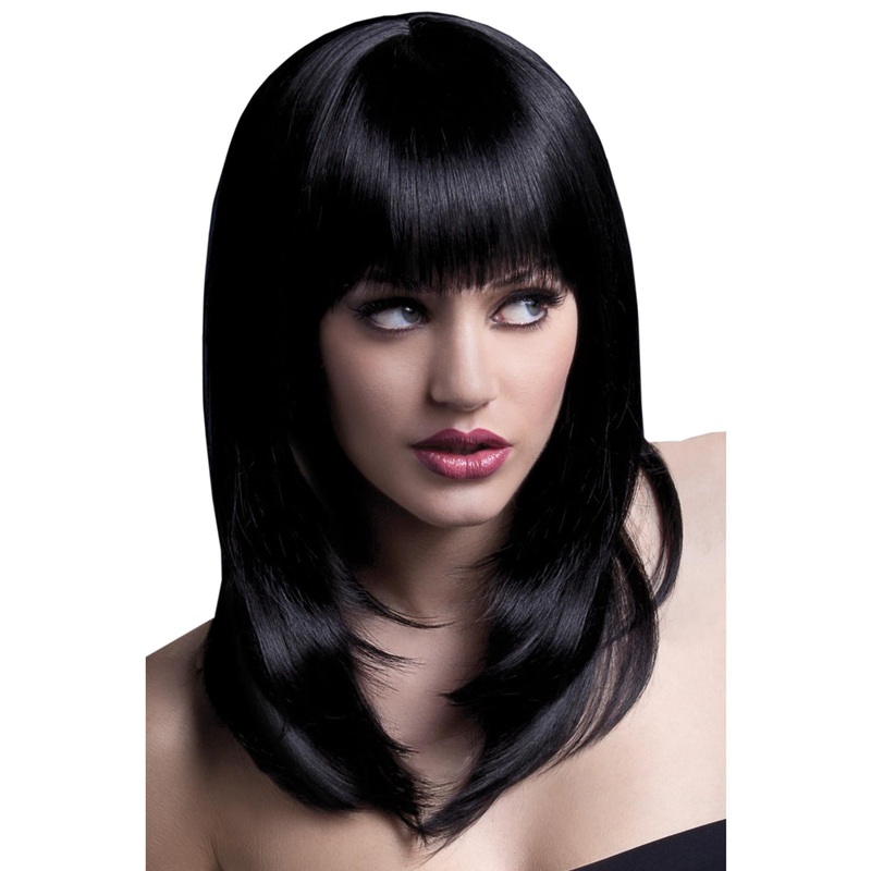 Tanja Layered Black Fashion Wig With Fringe