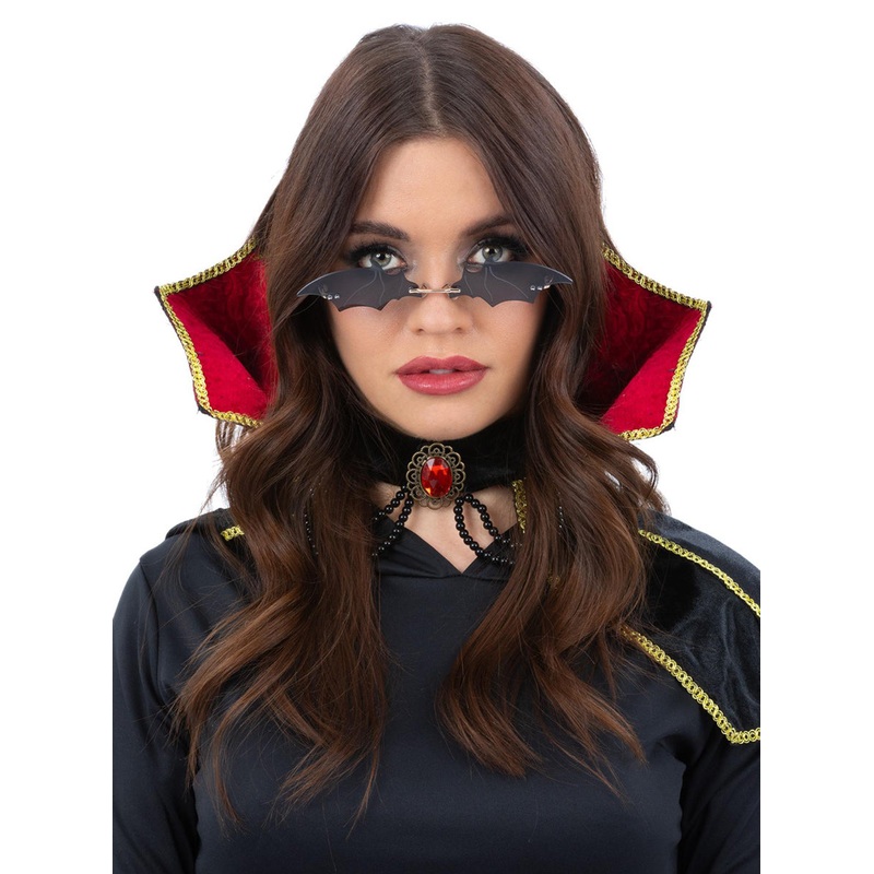 Vampire Bat Black Halloween Costume Sunglasses