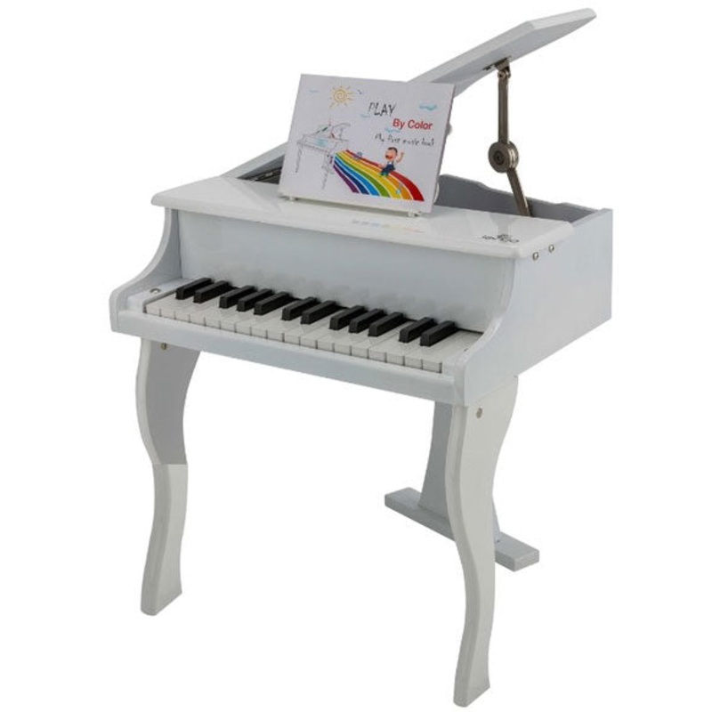 White Wooden Childrens Mini Piano