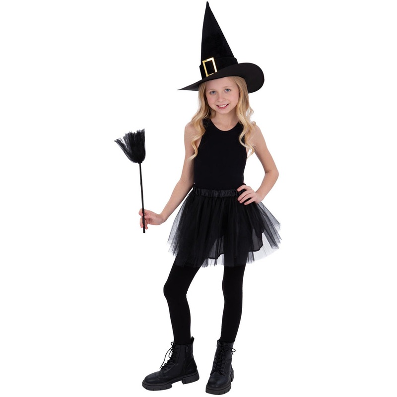 Wicked Witch Girls Black Halloween Accessory Set