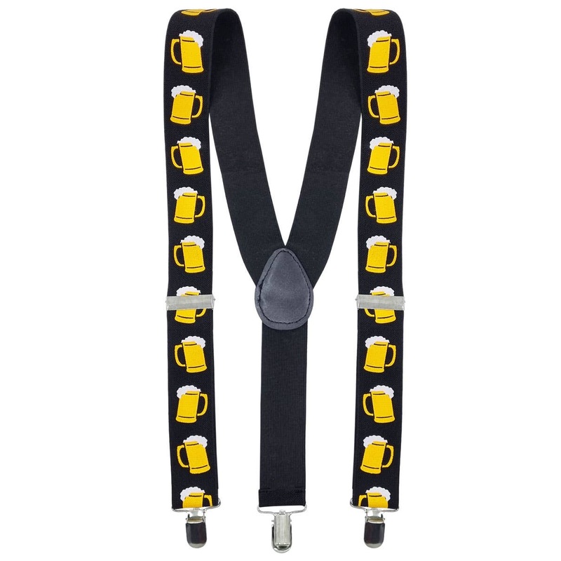 Beer Jug Print Adjustable Costume Suspenders