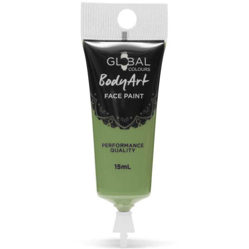 Global Bodyart Olive Green 15ml Tube Liquid Makeup