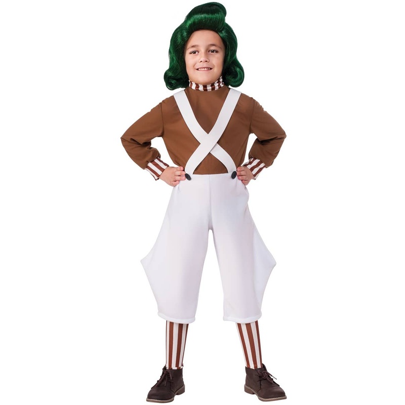 Willy Wonka Oompa Loompa Boys Book Week Costume Large