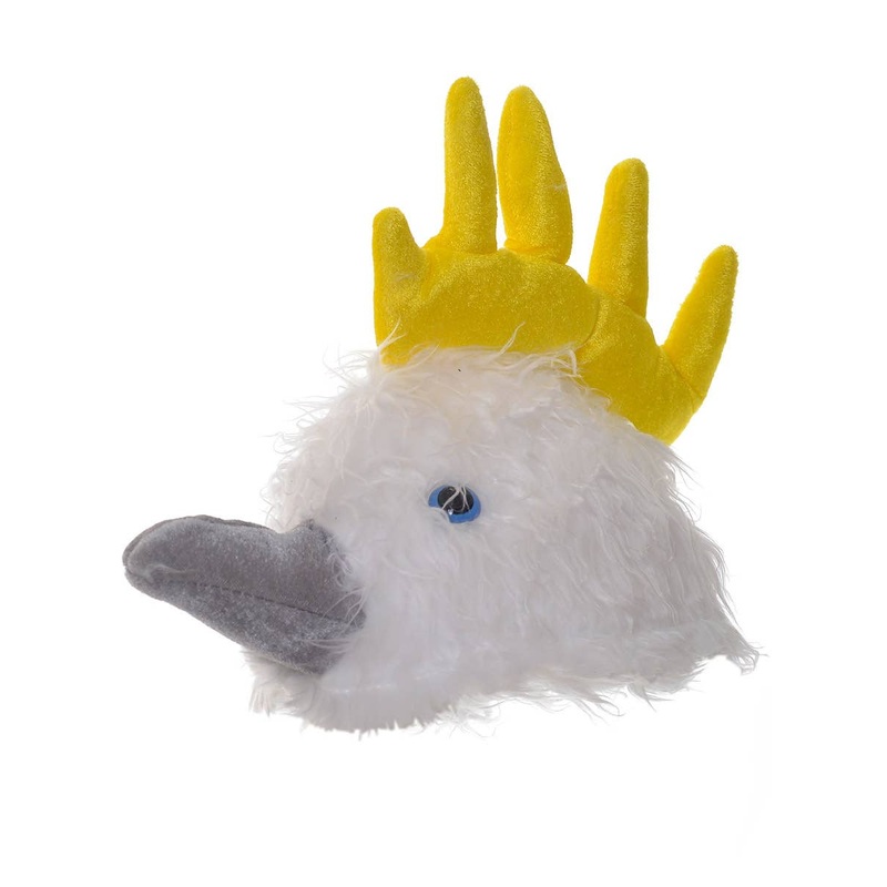 Cockatoo Head Plush Novelty Costume Hat