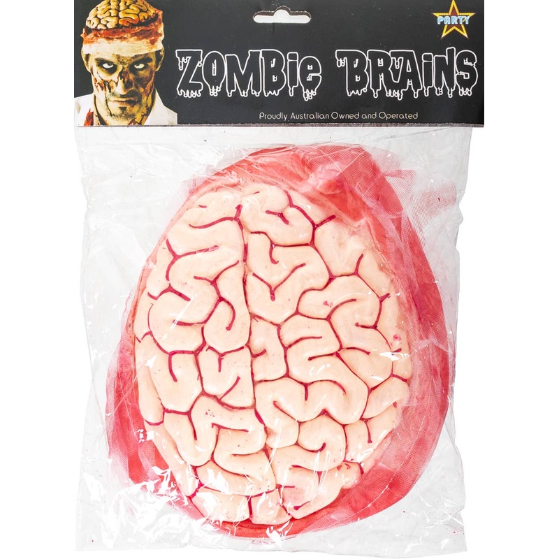 Gory Zombie Brains Costume Hat with Bandages