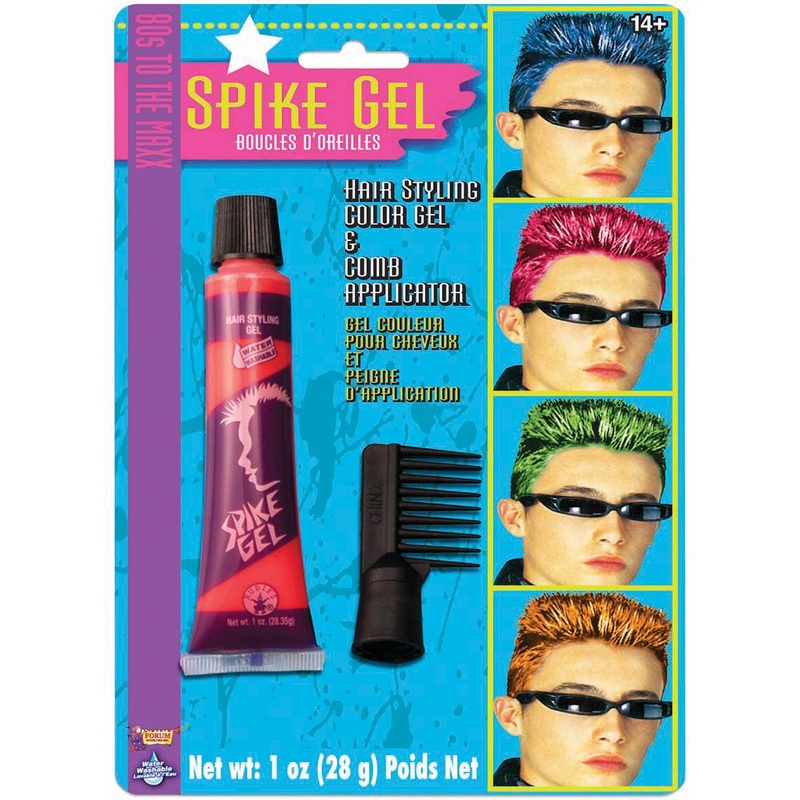1980s Neon Pink Hair Spike Gel with Comb