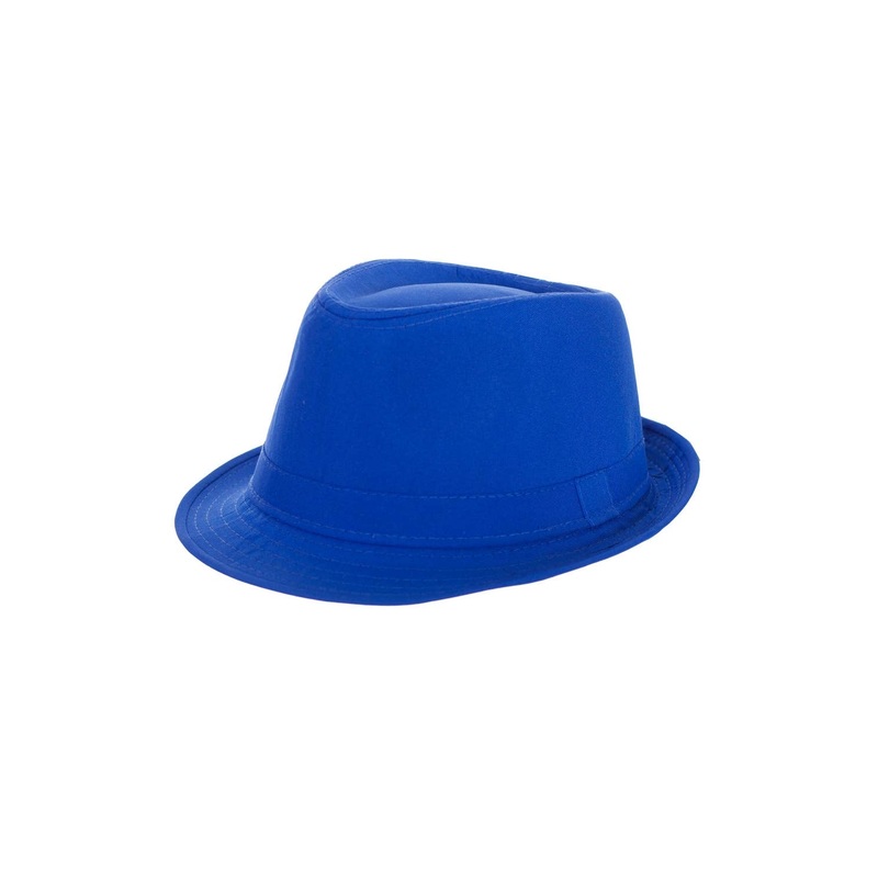 Neon Blue Fedora Costume Hat