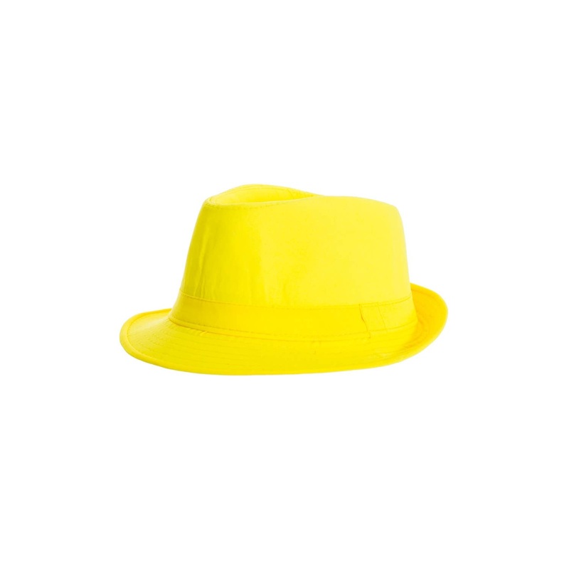 Neon Yellow Fedora Costume Hat
