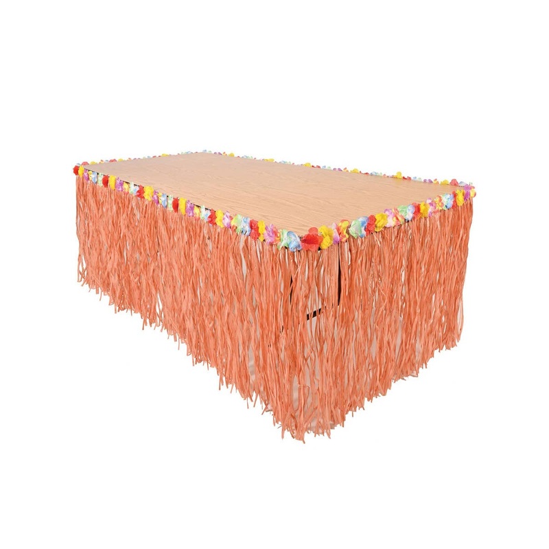 Hawaiian Natural Colour Grass Table Skirt