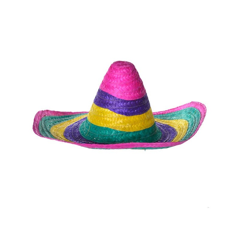 Multicoloured Mexican Sombrero Costume Hat