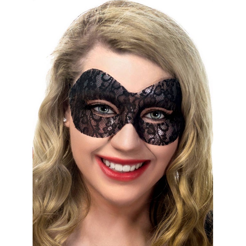Naomi Black Lace See-Through Masquerade Mask