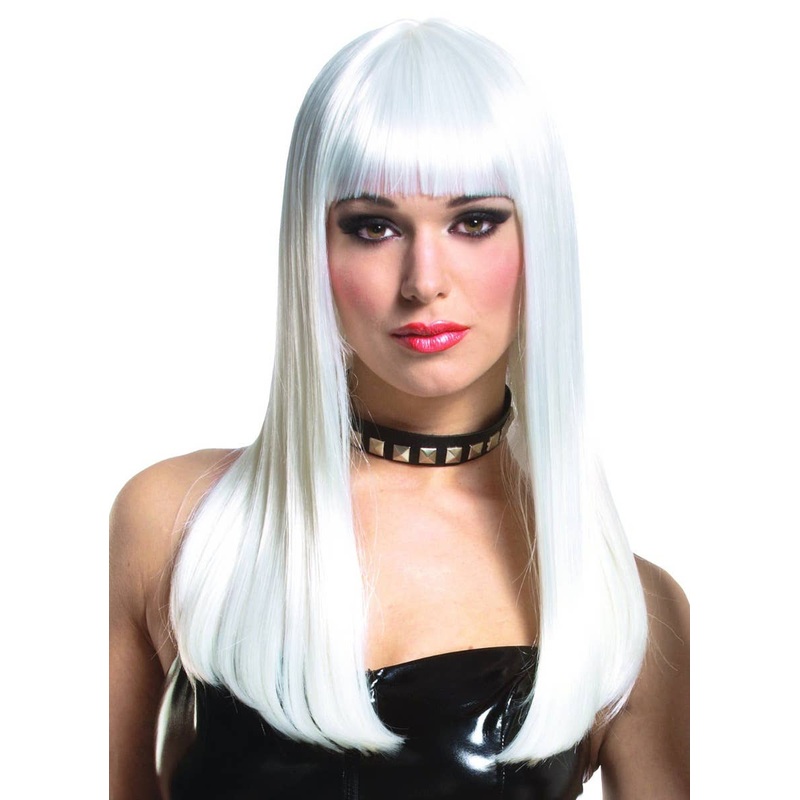 Deluxe Long White Mistress  Womens Costume Wig