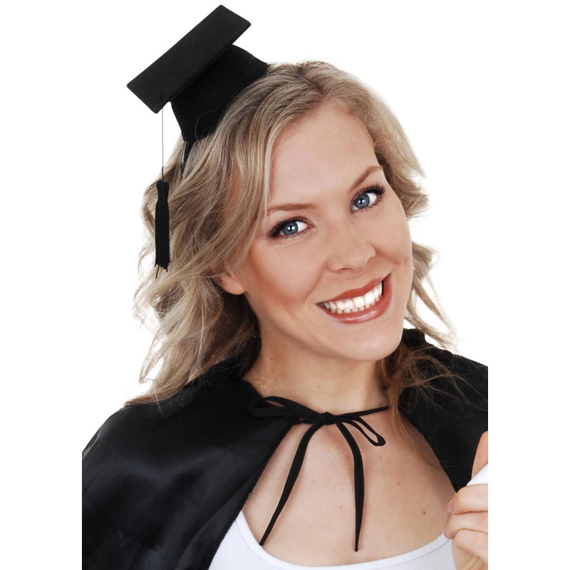 Mortar Board Mini Costume Hat on Headband