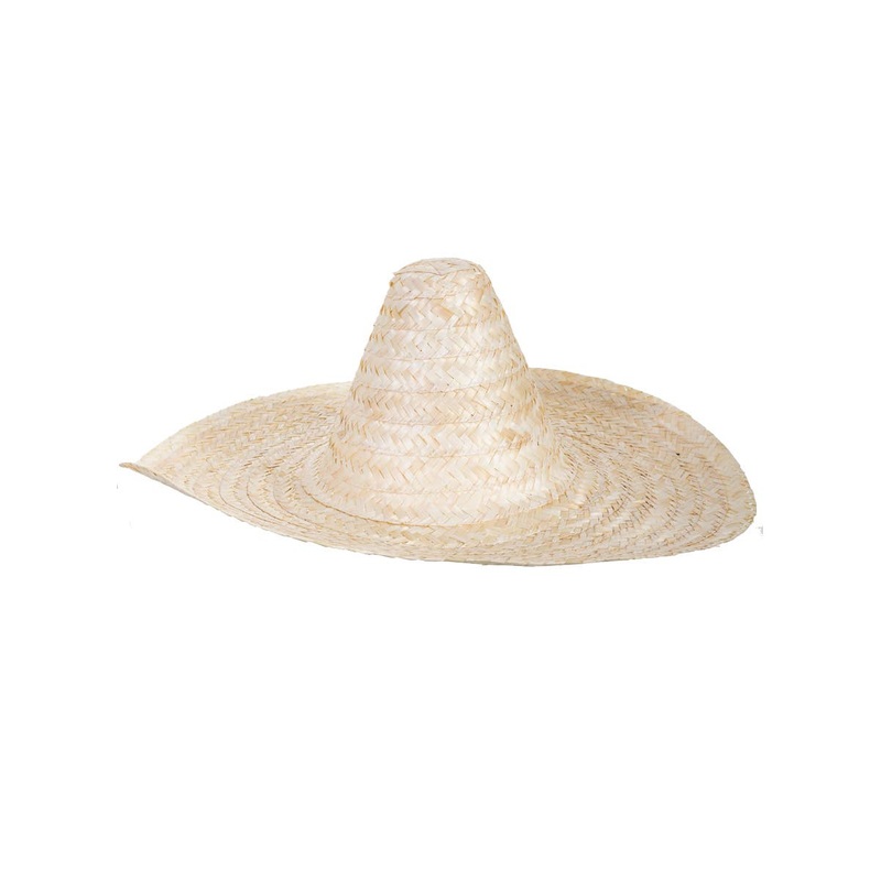 Large Straw Mexican Sombrero Costume Hat