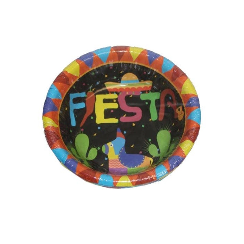 Mexican Themed Black Party Bowls – 10 Pack