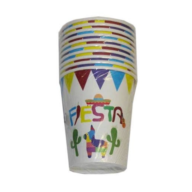 Mexican Themed White Party Cups – 10 Pack
