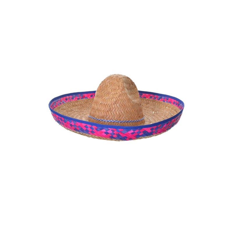 Mexican Woven Straw Sombrero Costume Hat