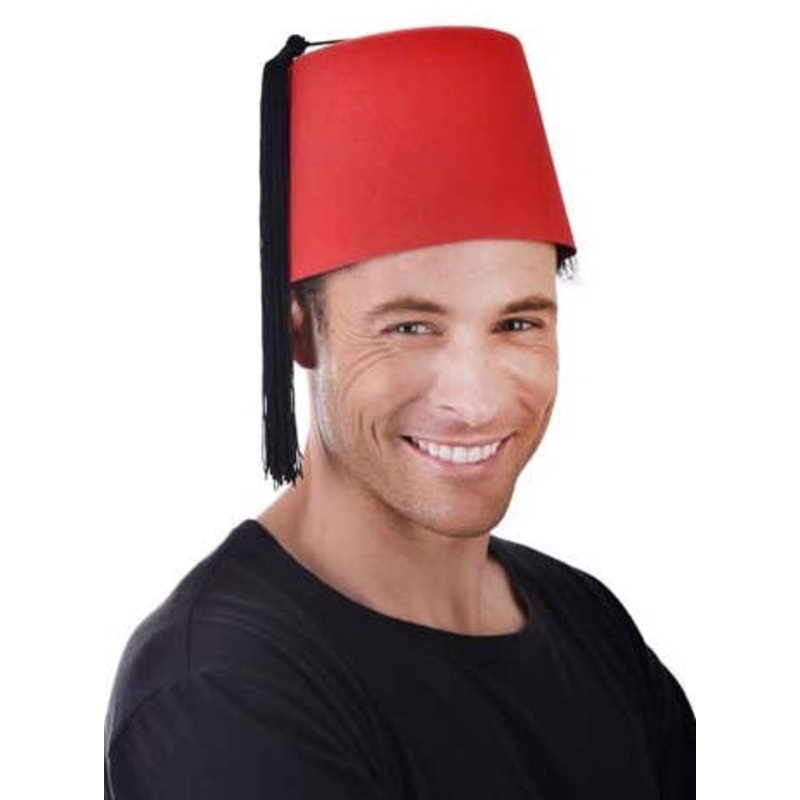Middle Eastern Fez Red Costume Hat