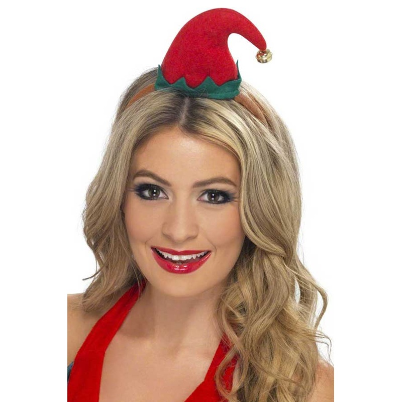 Mini Christmas Elf Hat on Headband