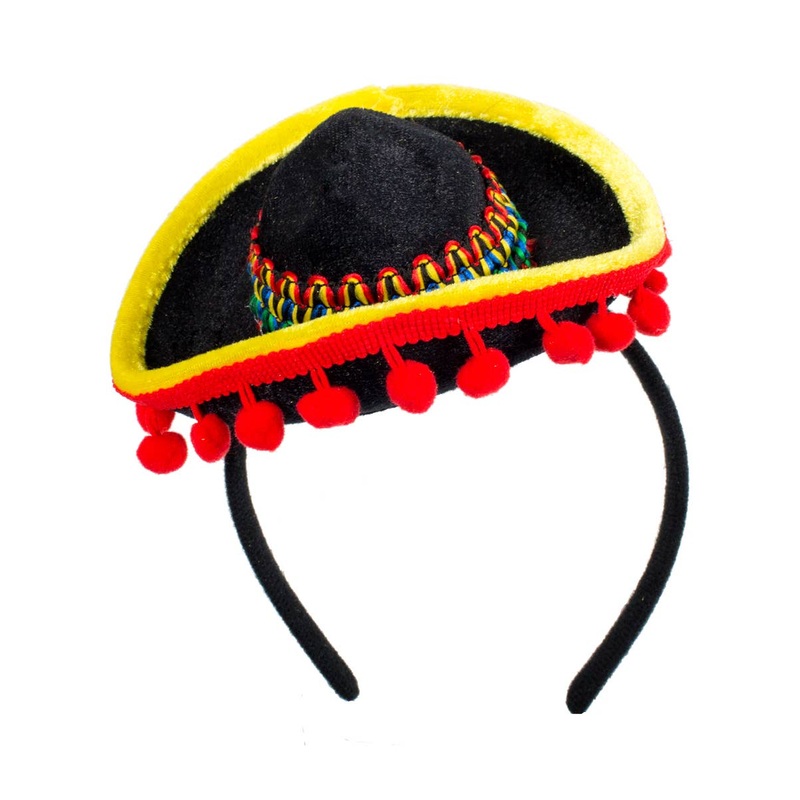 Mini Mexican Sombrero Costume Hat on Headband