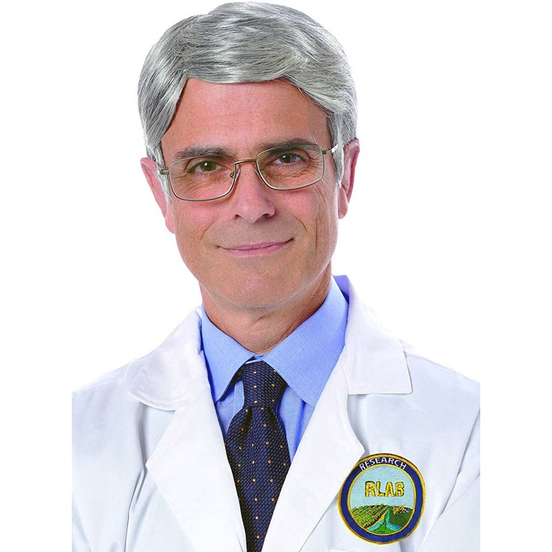 Feisty Fauci Mens Short Grey Costume Wig