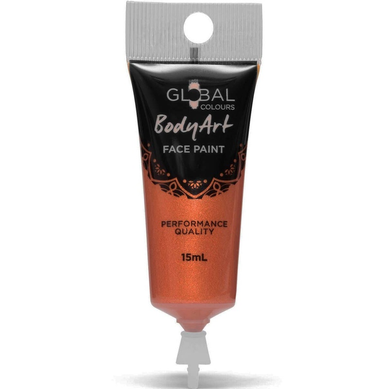 Global Bodyart Metallic Copper 15ml Tube Liquid Makeup