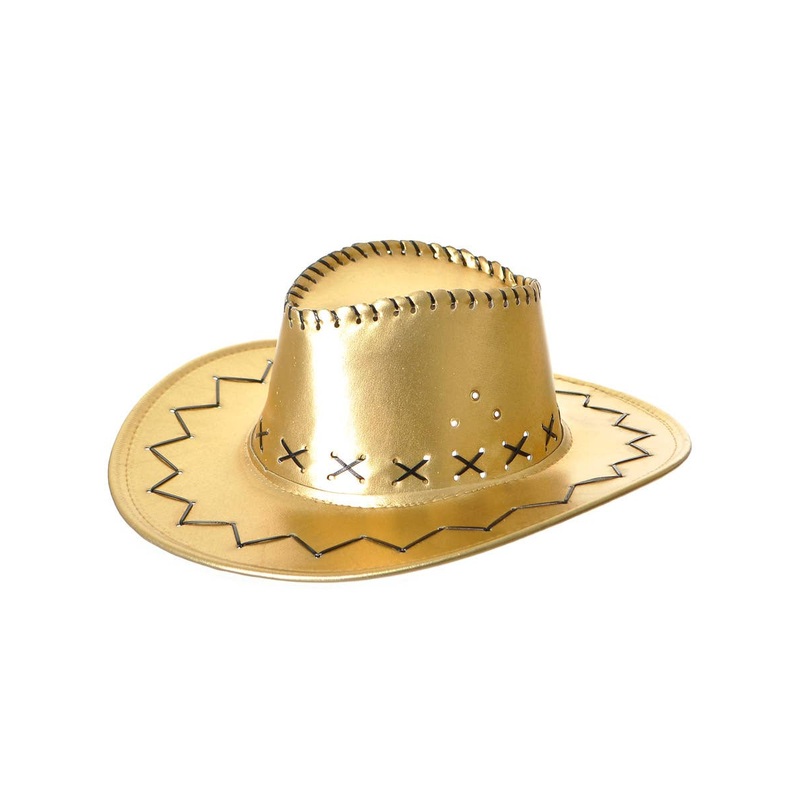 Metallic Gold Womens Cowboy Costume Hat