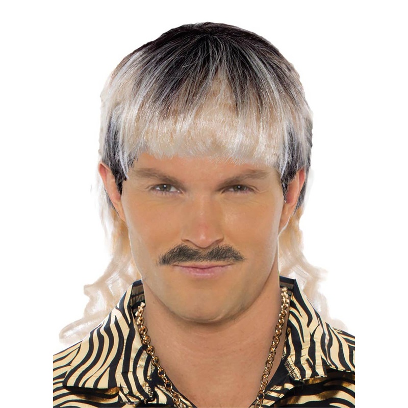Tiger Hombre Mens Blonde Mullet Costume Wig
