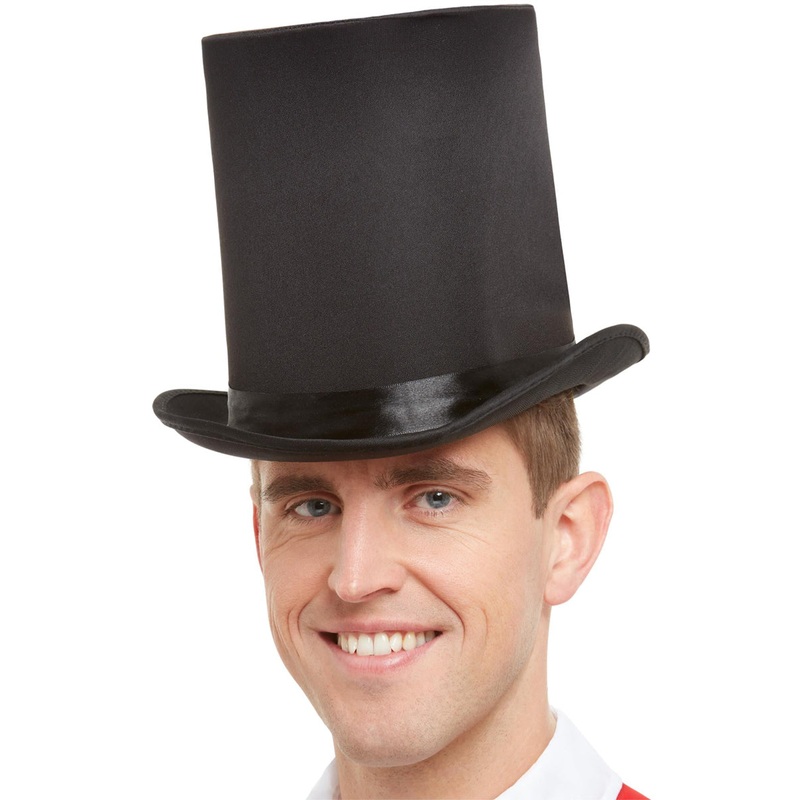 Deluxe Extra Tall Adults Black Top Hat