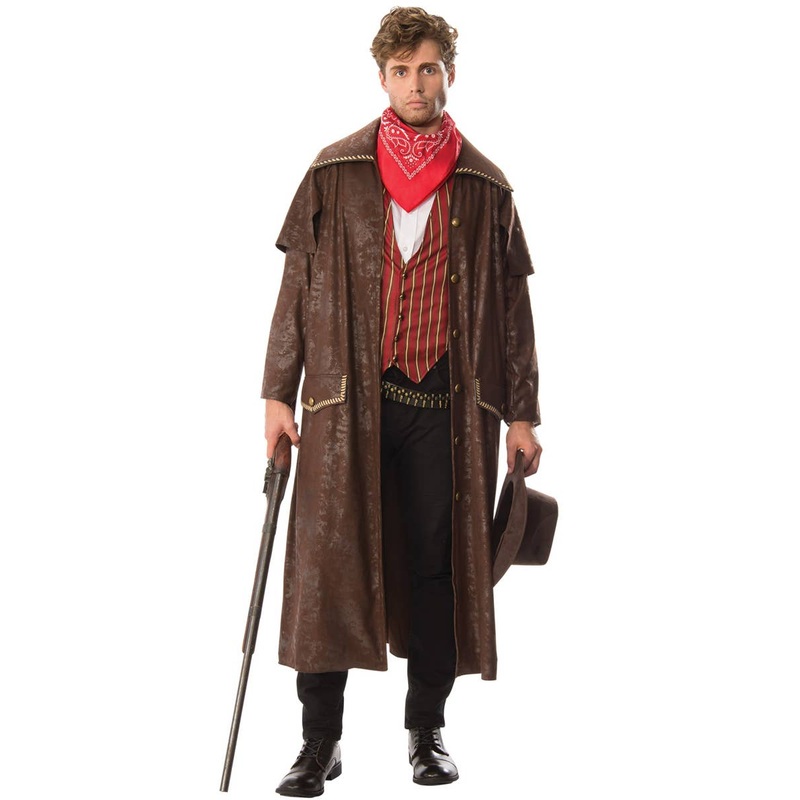 Wild West Wrangler Mens Brown Cowboy Costume Standard