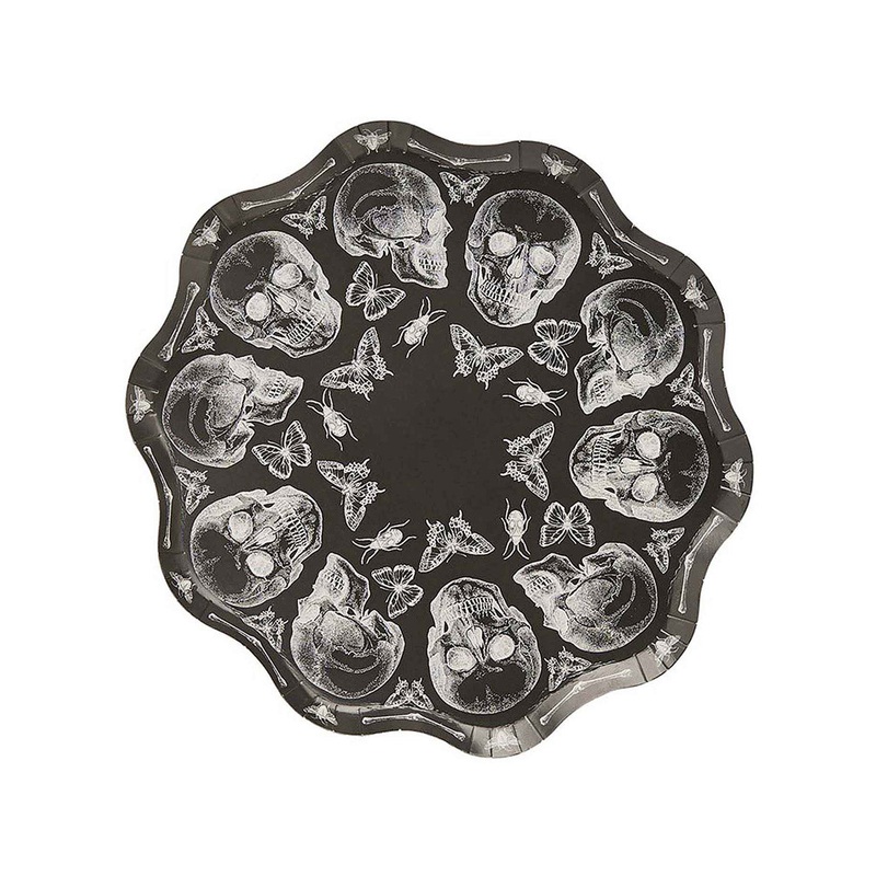 Creepy Chic Skulls 8 Pack 23cm Paper Plates