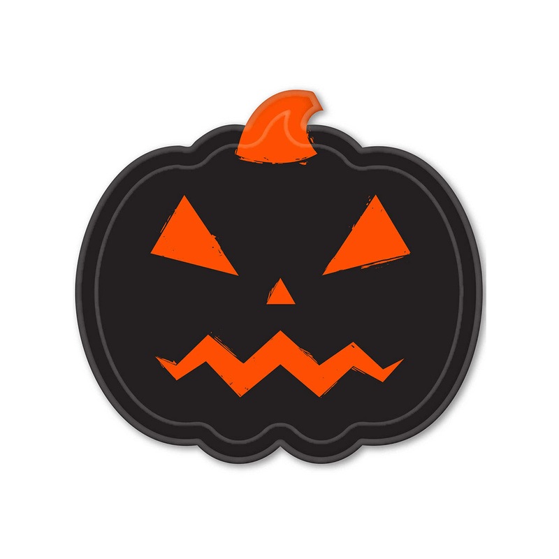 Fright Night 17cm Halloween Pumpkin Paper Plates