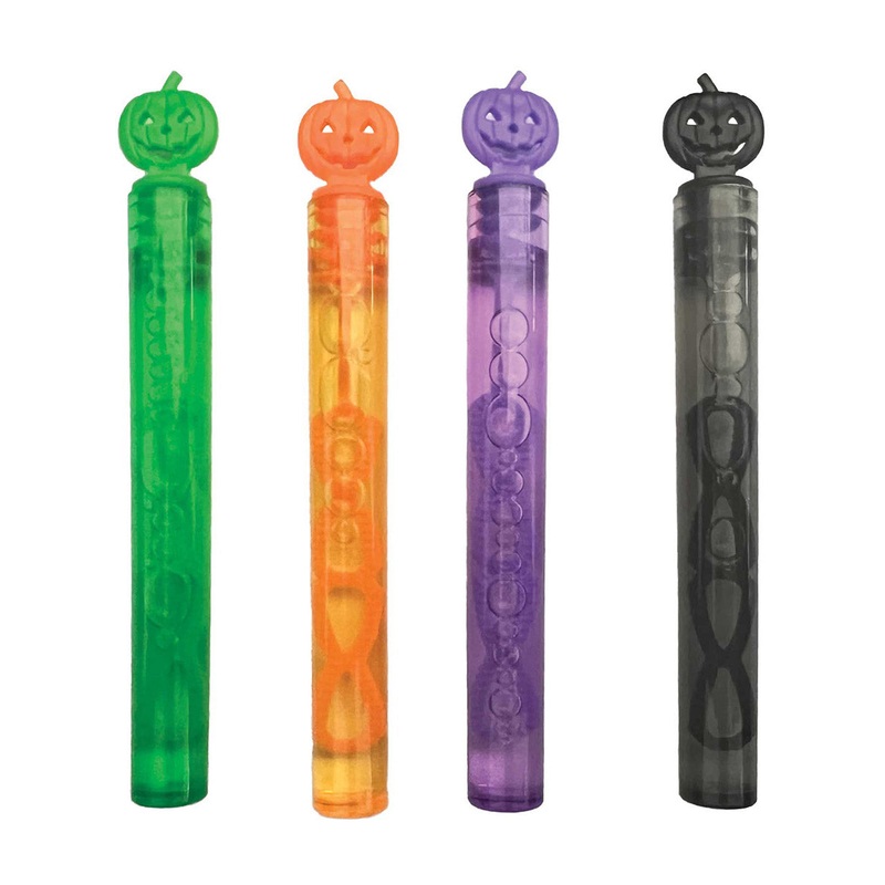 Fright Night Pack of 8 Assorted Pumpkin Bubble Wand Party Favours