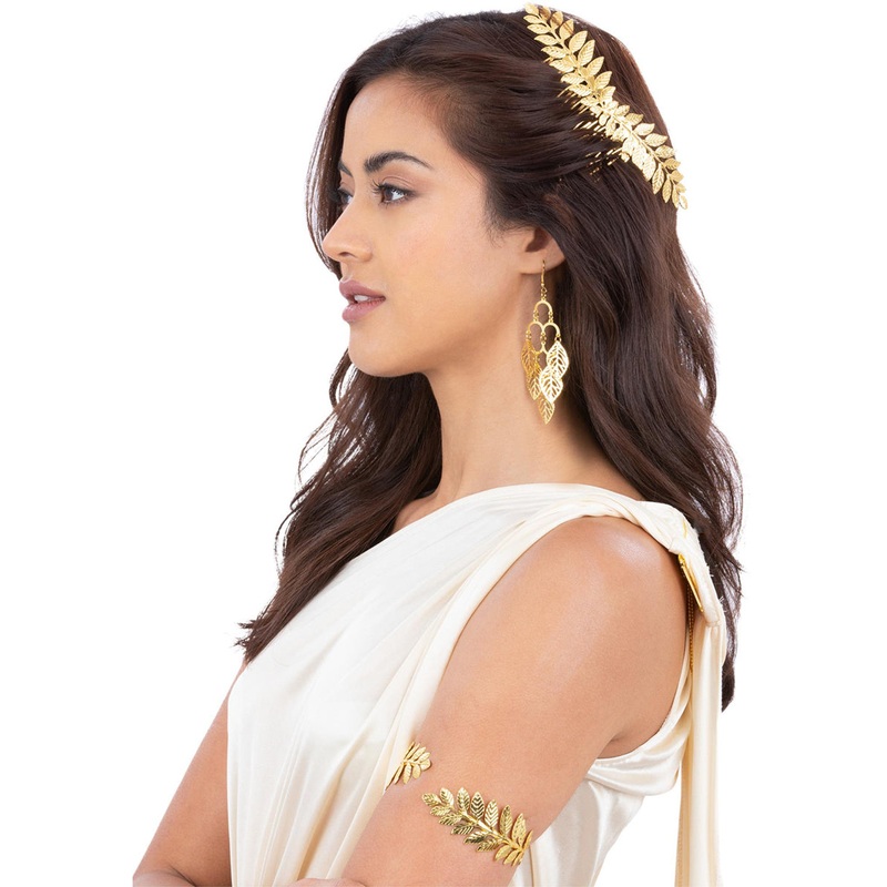Gold Leaf Grecian Goddess Jewellery Set
