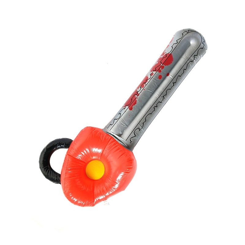 Inflatable Blood Splattered Halloween Chainsaw Prop