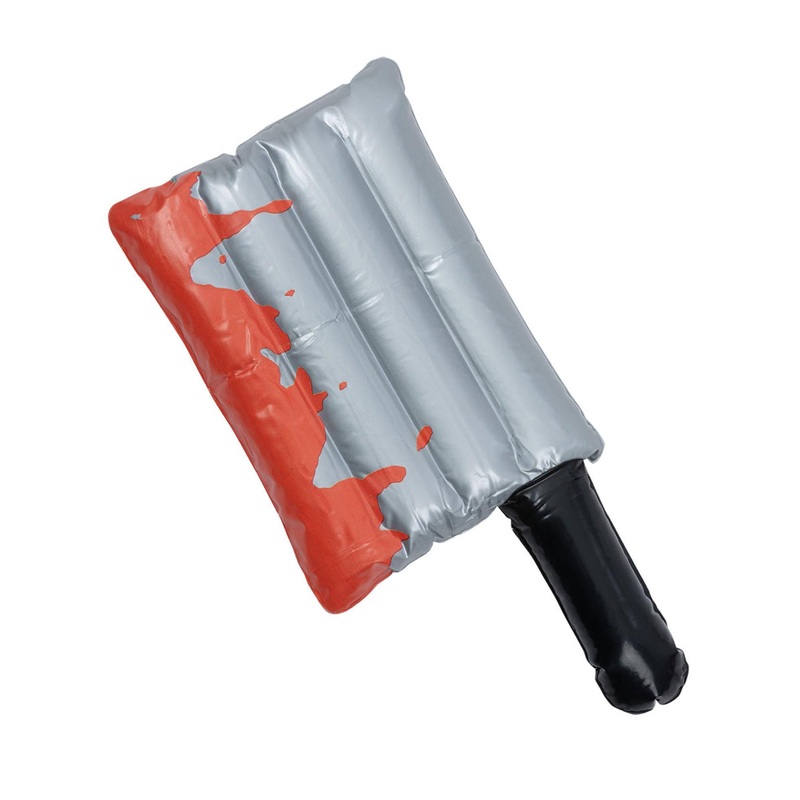 Inflatable Blood Splattered Halloween Meat Cleaver Prop