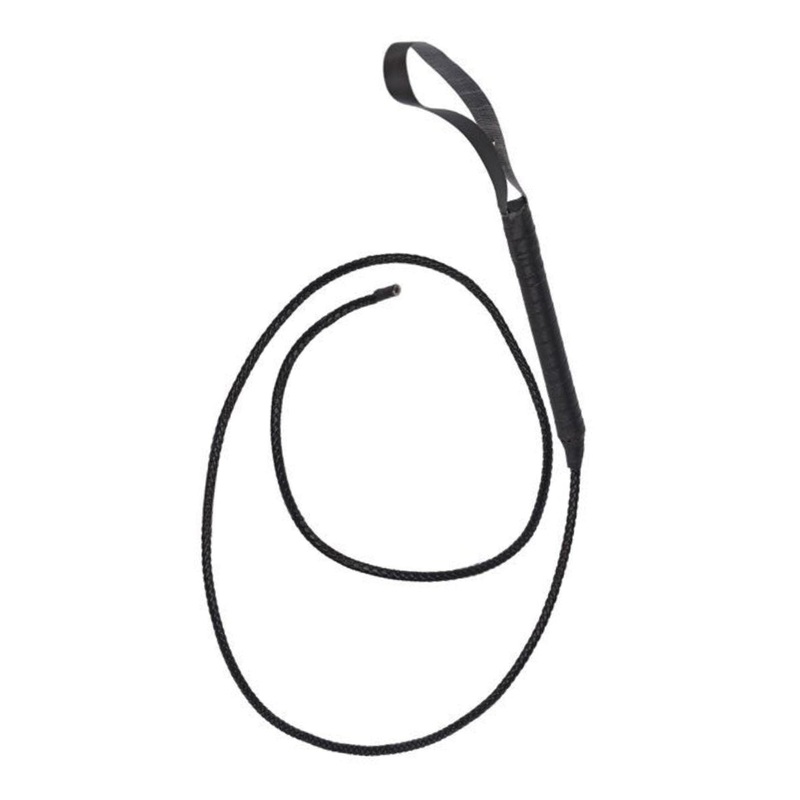 Long Black 2m Bull Whip Costume Accessory