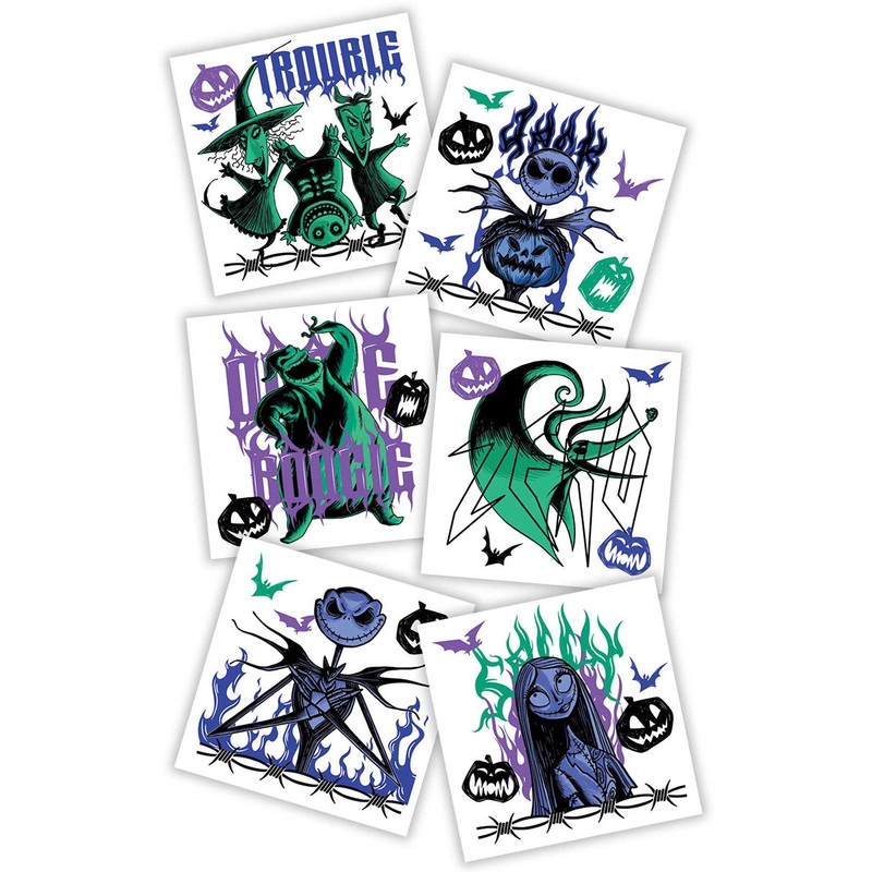 Nightmare Before Christmas 8 Pack Tattoo Party Favours