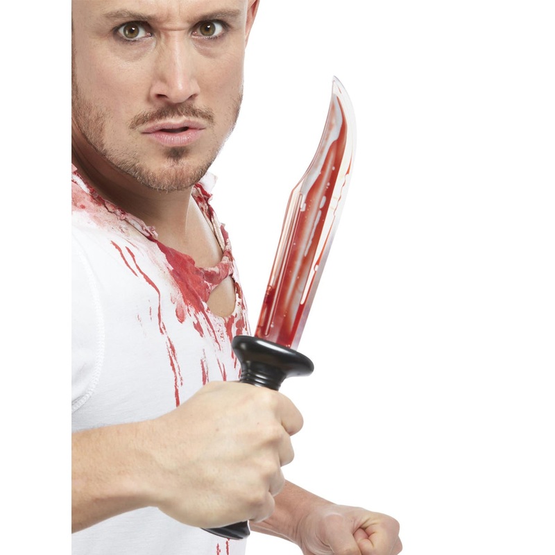 Novelty Bleeding Hunting Knife Halloween Costume Weapon