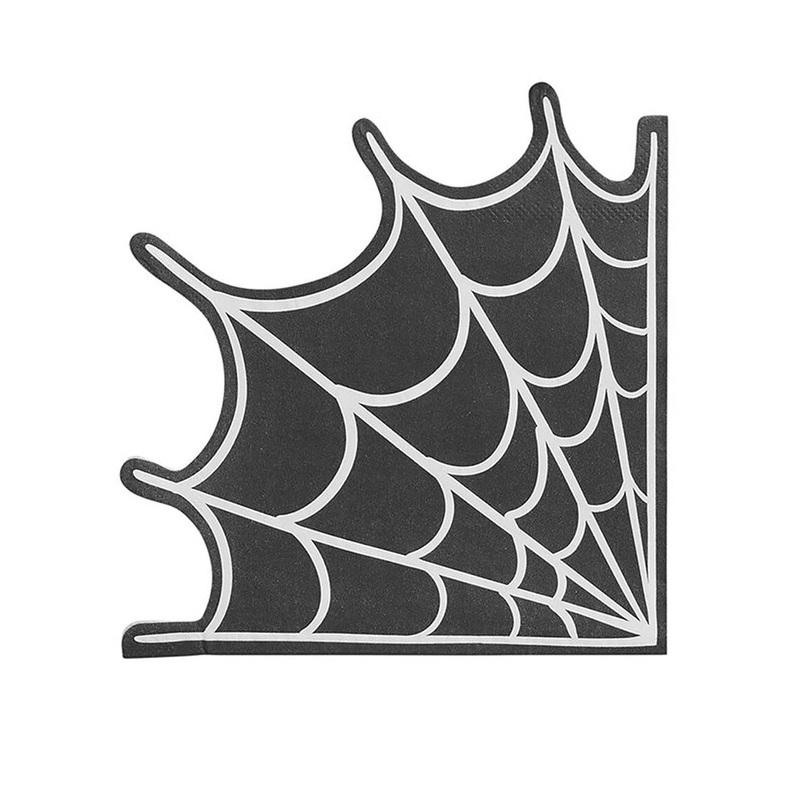 Retro Halloween 16 Pack Spiderweb Paper Napkins