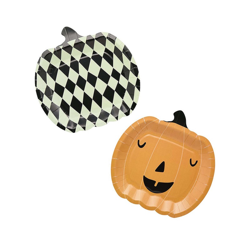 Retro Halloween 8 Pack 22cm Paper Plates
