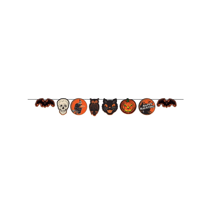 Vintage Halloween Characters 183cm Banner Decoration