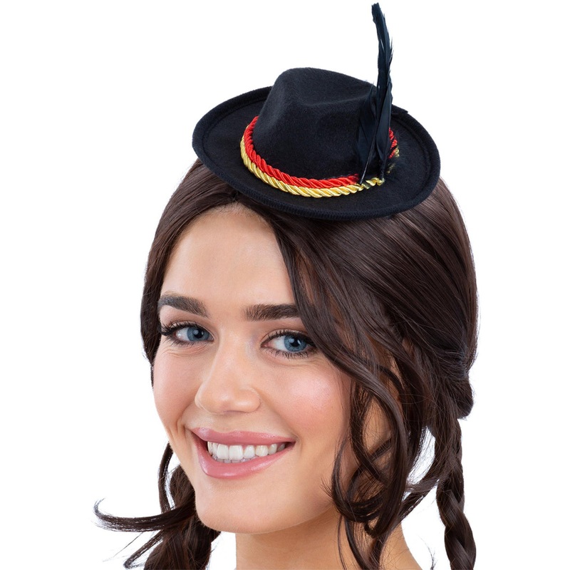 Mini Black Oktoberfest Beer Girl Costume Hat