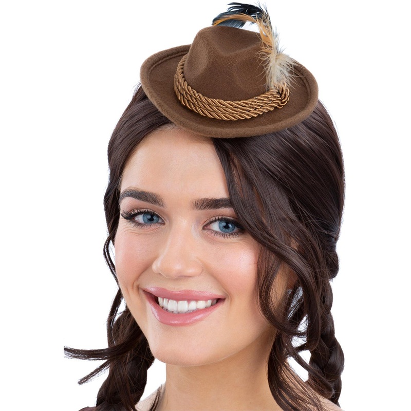 Mini Brown Oktoberfest Beer Girl Costume Hat
