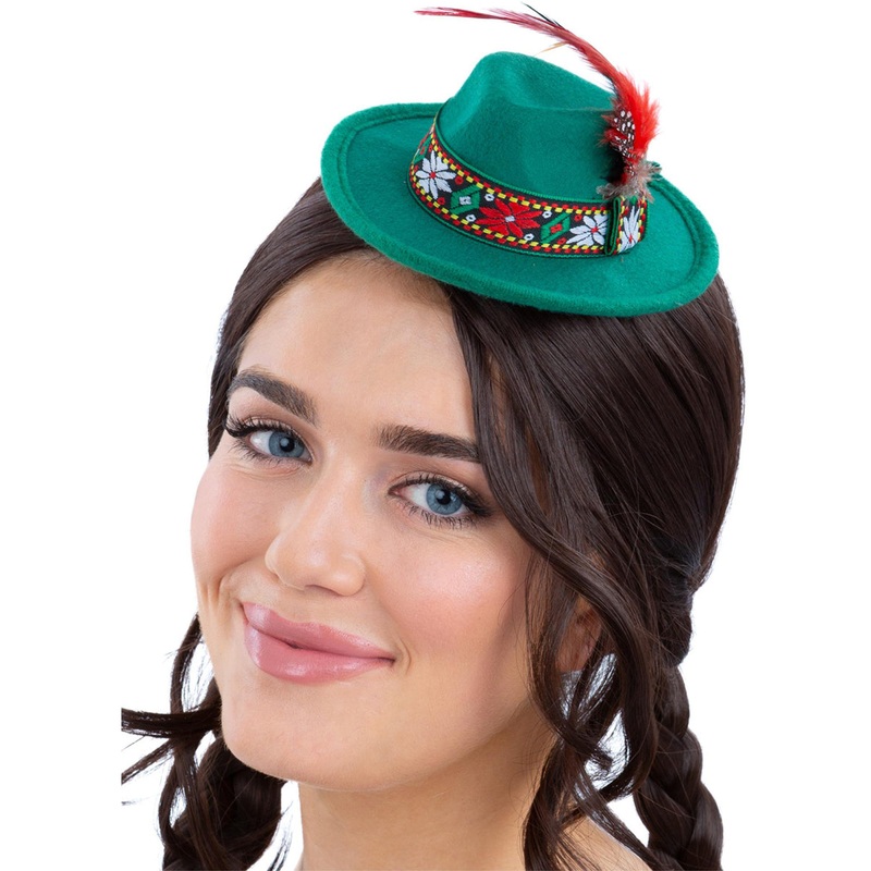 Mini Green Oktoberfest Beer Girl Costume Hat